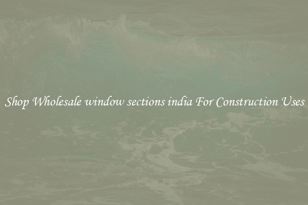 Shop Wholesale window sections india For Construction Uses