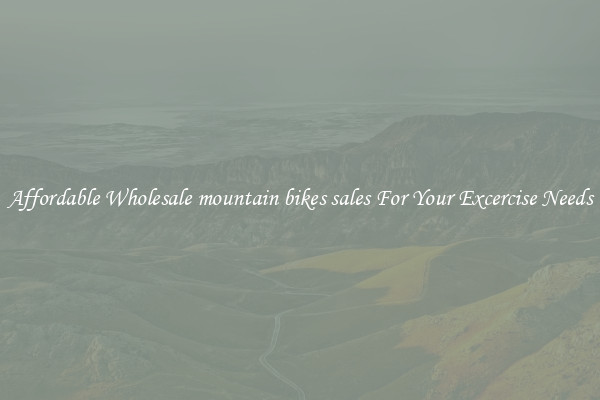Affordable Wholesale mountain bikes sales For Your Excercise Needs