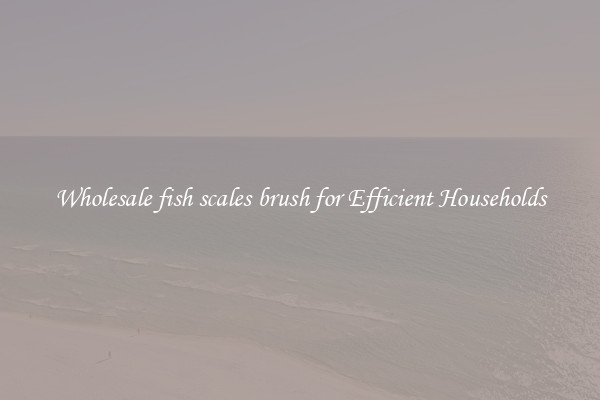 Wholesale fish scales brush for Efficient Households