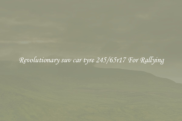 Revolutionary suv car tyre 245/65r17 For Rallying