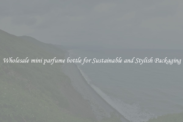 Wholesale mini parfume bottle for Sustainable and Stylish Packaging