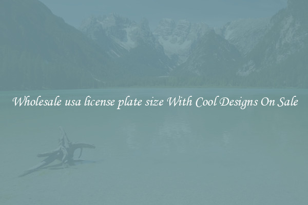 Wholesale usa license plate size With Cool Designs On Sale