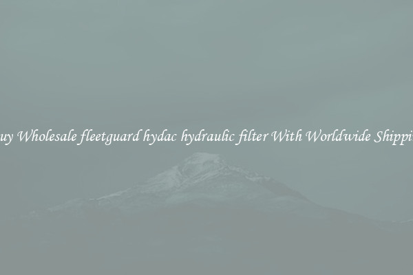  Buy Wholesale fleetguard hydac hydraulic filter With Worldwide Shipping 