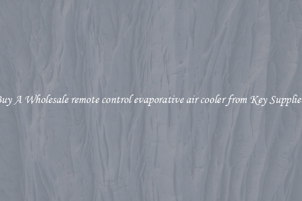 Buy A Wholesale remote control evaporative air cooler from Key Suppliers