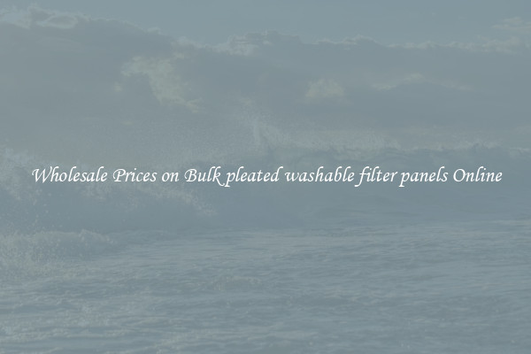 Wholesale Prices on Bulk pleated washable filter panels Online