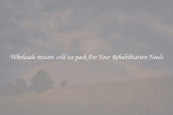 Wholesale instant cold ice pack For Your Rehabilitation Needs