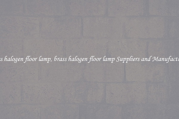 brass halogen floor lamp, brass halogen floor lamp Suppliers and Manufacturers
