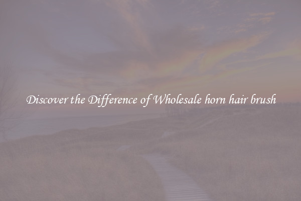 Discover the Difference of Wholesale horn hair brush