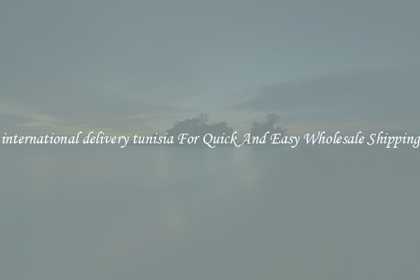 international delivery tunisia For Quick And Easy Wholesale Shipping