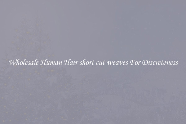 Wholesale Human Hair short cut weaves For Discreteness